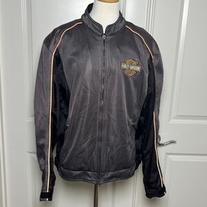 Harley-Davidson Gray and Black Riding Jacket Size Large